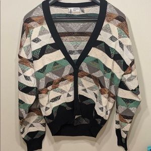 Vintage London Fog Men's XL Knit Cardigan Sweater